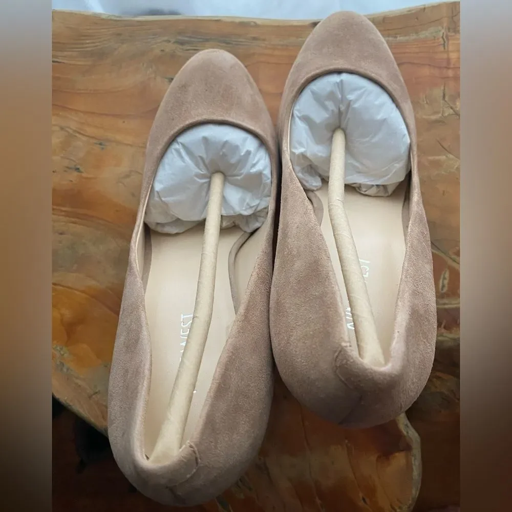 Nine West Natural Suede Heels NEW with box - Picture 6 of 9